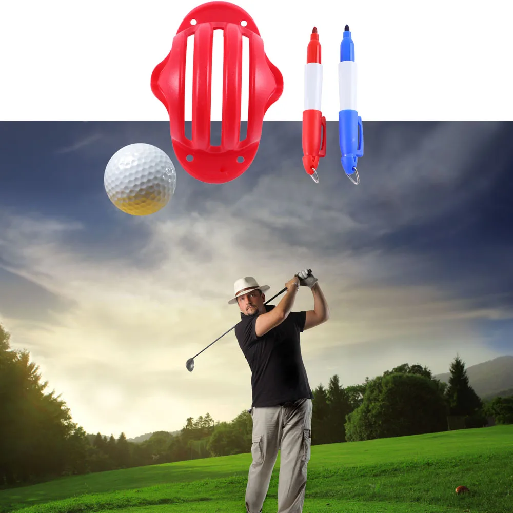 

Triple Track Golf Ball Line Marker Pen Ball Line Alignment Mark Tool Putting Positioning Aids Outdoor Golf Training Accessories