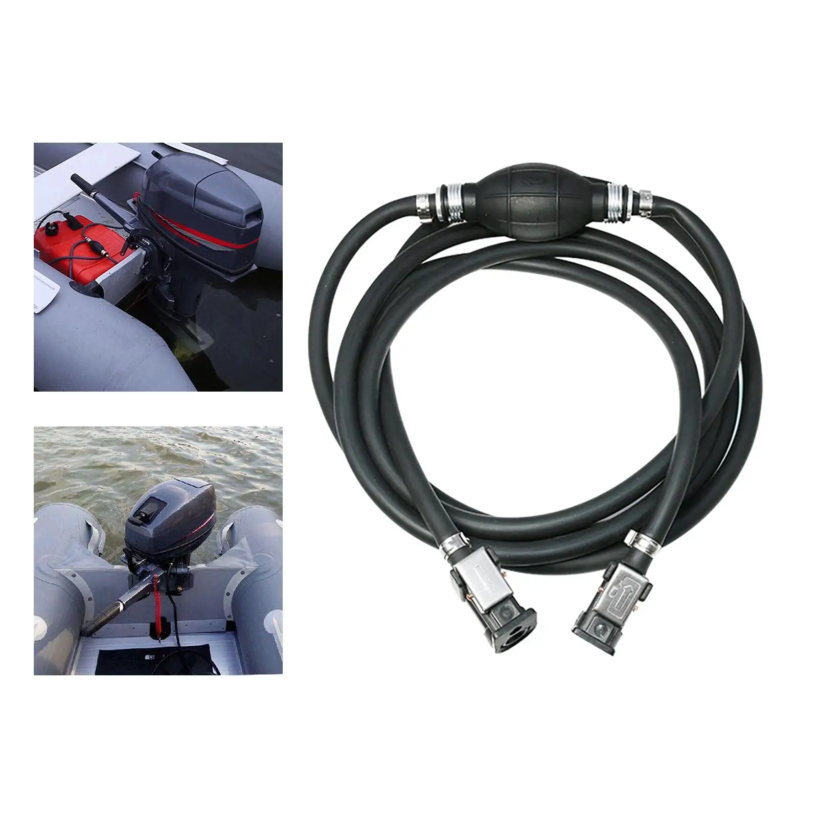 

8mm Hand Pump 3.1 Meters Primer Bulb Hose Pipe Fuel Line Assembly Replaces Boat