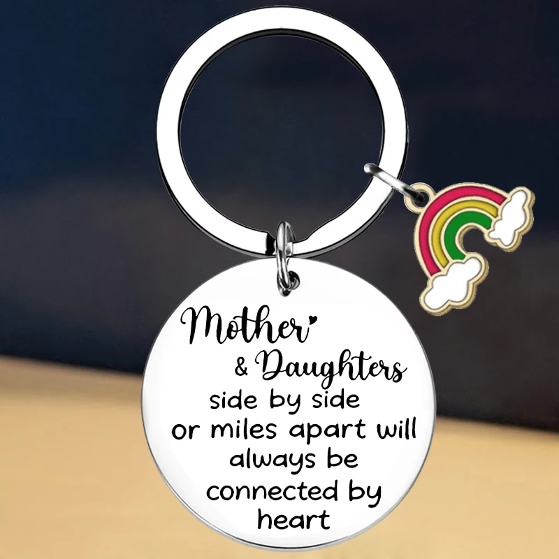 New Mother's Day Gifts Keychain To My Daughter Mother Key Rings mama best mom ever gift