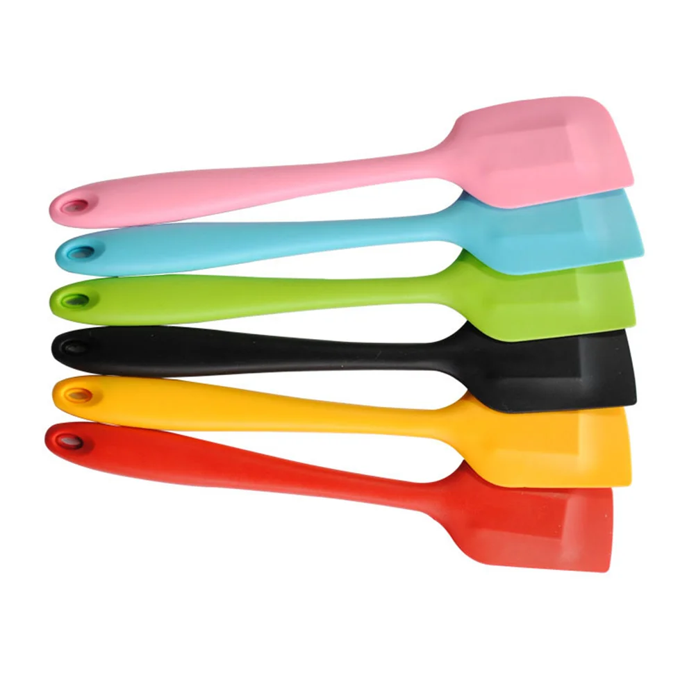 

4pcs Heat Resistant Silicone Spatula Scraper Kitchen Utensil Small Size Spatulas Dishwasher and Oven Safe (Random Color)