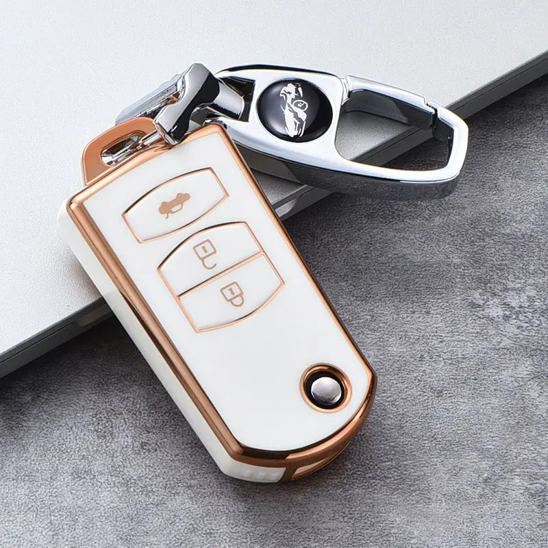 

Чехол для автомобильного складного ключа из ТПУ, защитная крышка для Mazda 3, 5, 6, серия M6, RX8, MX5, 2, 3 кнопки, чехол без ключа, аксессуары для интерьера
