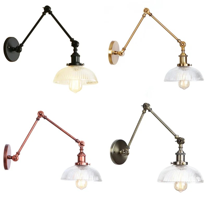 Стеклянный настенный светильник в античном стиле лампа для чтения ретро