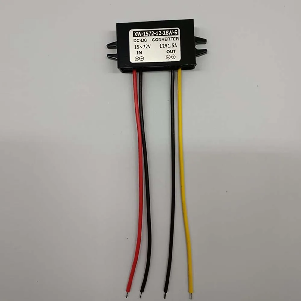 DC 15V-72V до 12V 1-1.5A 12W Step Down Voltage Блок питания Выходной адаптер Автомобильный