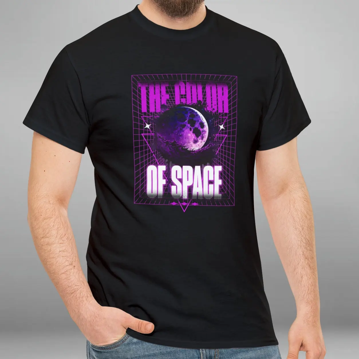 Плотная хлопковая футболка цвета космического пространства