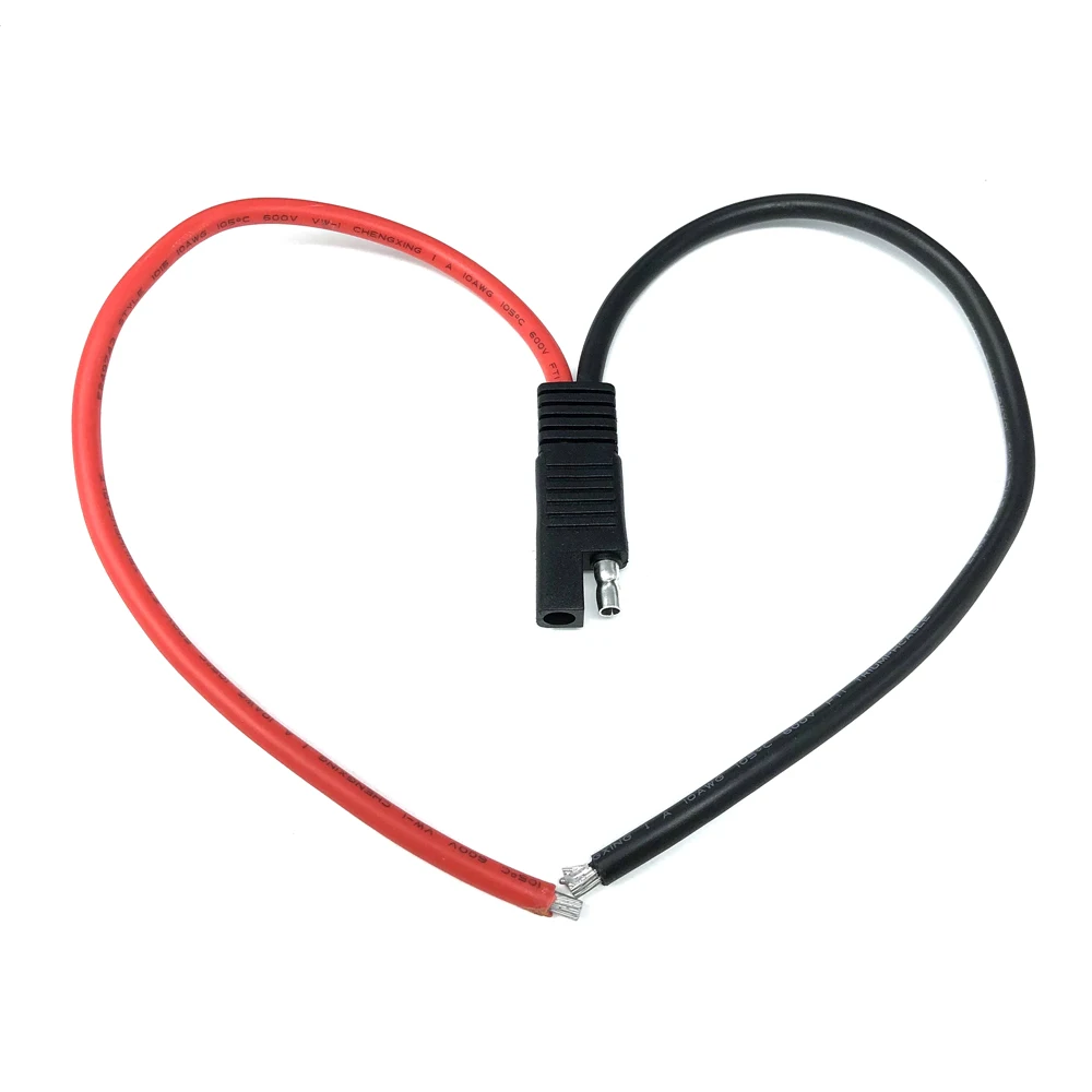 Фото Удлинительный кабель SAE-SAE 10AWG для автомобиля, кабель-удлинитель для солнечной панели, вилка SAE, сделай сам №4