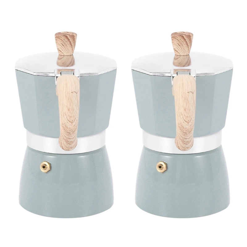 

2X Coffee Maker Pot Aluminum Moka Espresso Percolator Pot Coffee Kettle Cafetera Espresso Percolator Stovetop