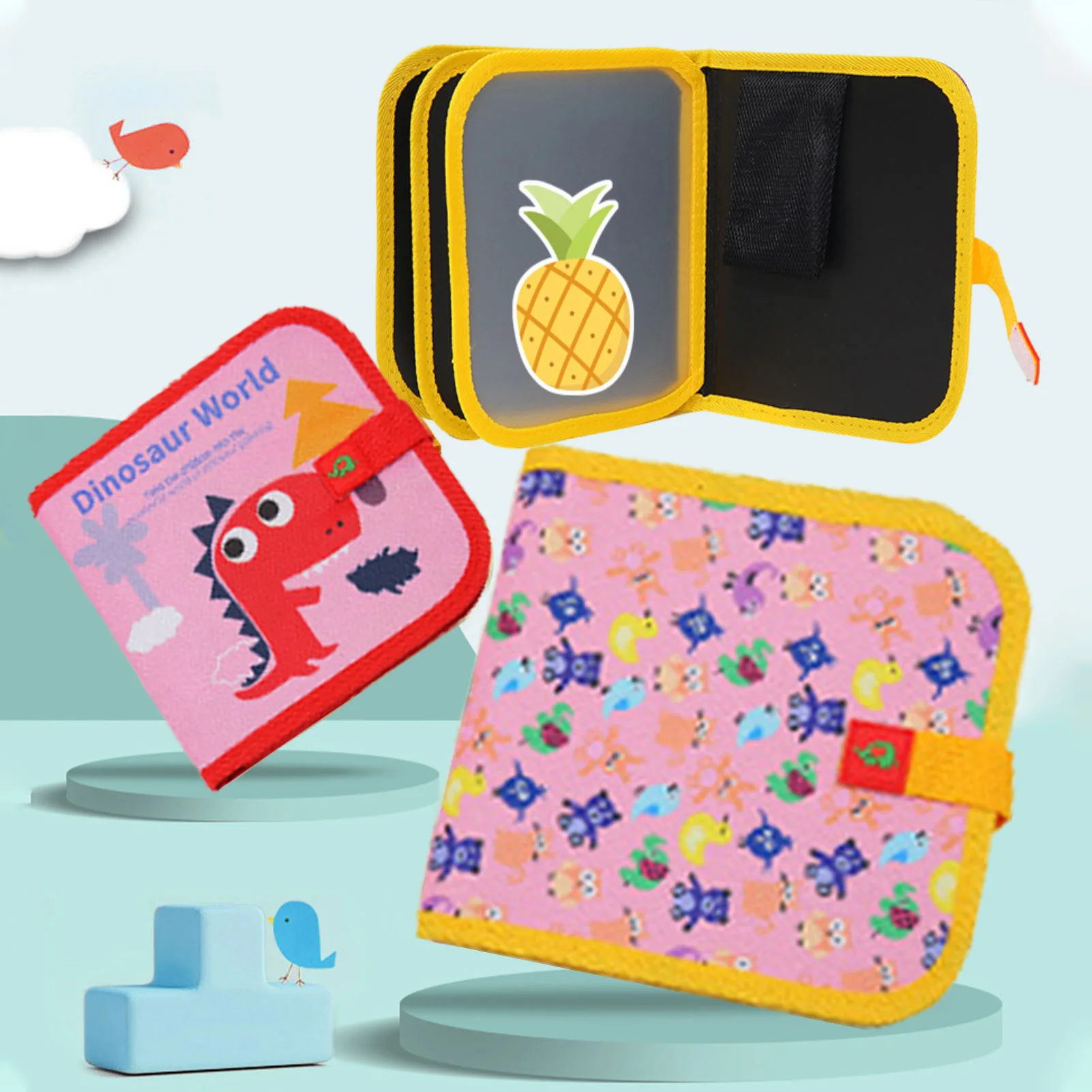 

Reusable Drawing Pad With Watercolor Pens Drawing Toys for Kids Wet Cloths Road Trip Car Game Writing Painting Set Preschool Toy