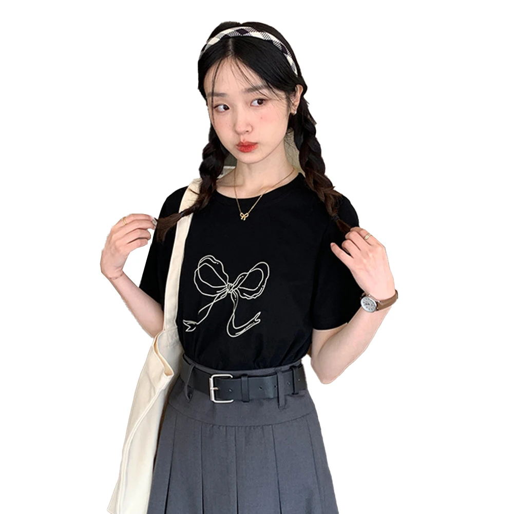 Удобные и стильные топы. Универсальные женские Футболка с короткими рукавами