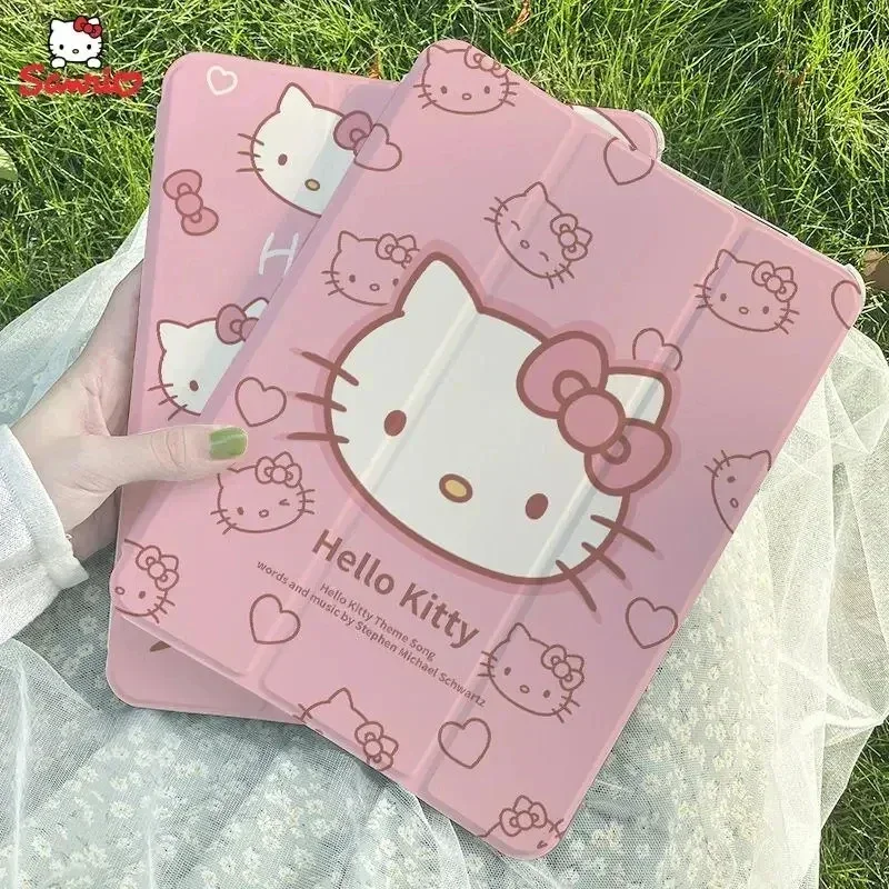 Новый тройной прозрачный чехол Sanrio Hello Kitty для Ipad с мультяшным принтом