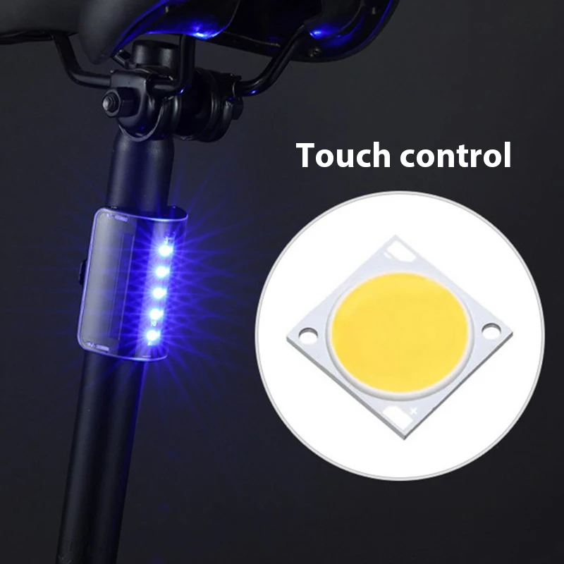 

Touch Bike Taillight Mountain Bicycle Rear Light Bike Light MTB Cycling Bicycle Tail Light Rechargeable Lamp Bike Accessories