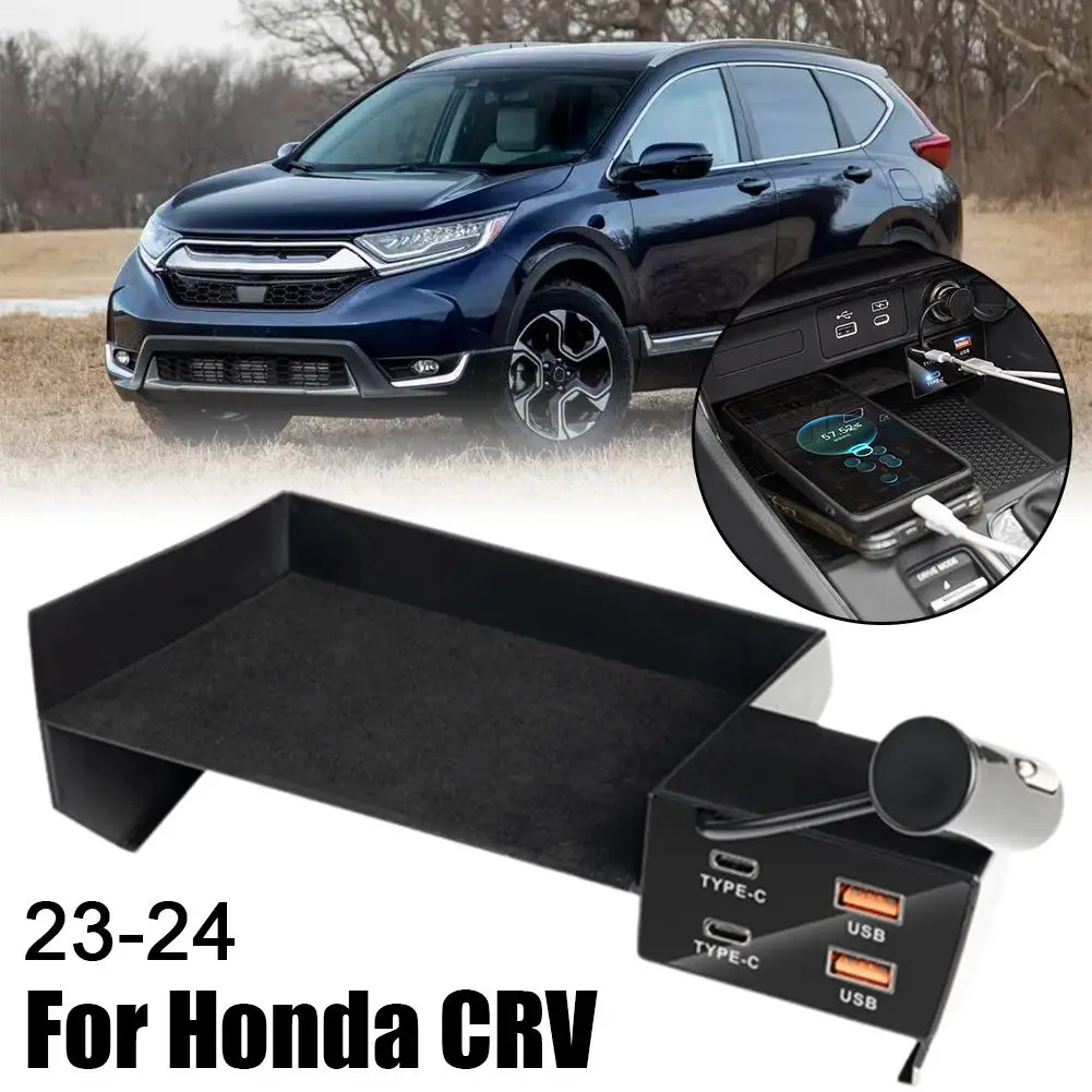 Для Honda CRV Breeze 2023-2024 Автомобильное быстрое зарядное устройство 90 Вт USB-шунтирующий