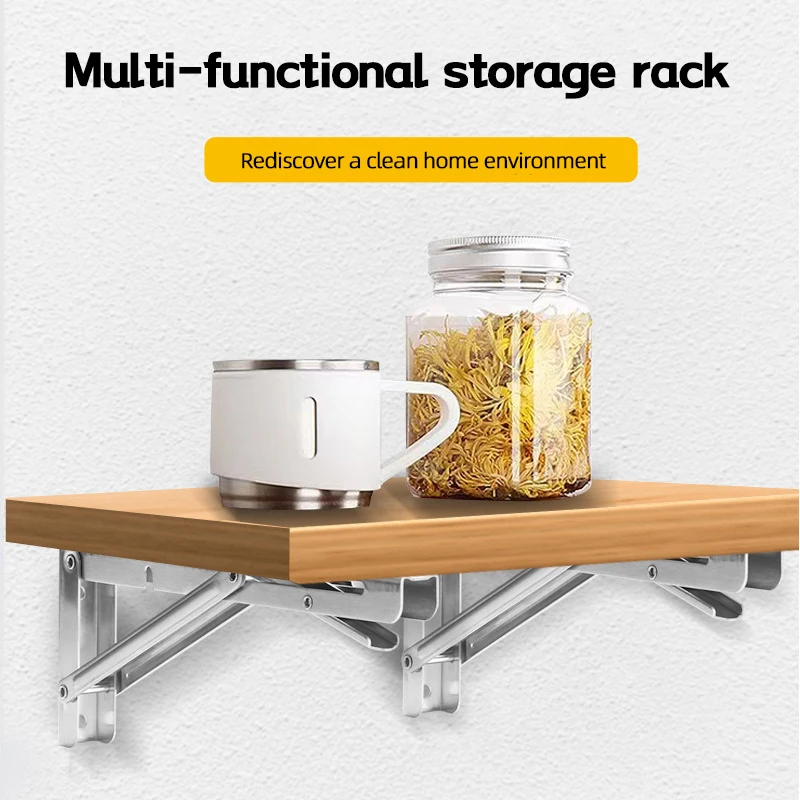 8 дюймов 2 шт. сверхмощные складные кронштейны для полки треугольный Прямой