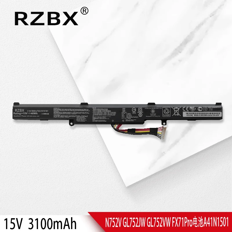

A41N1501 Аккумулятор для ноутбука ASUS GL752JW GL752 GL752VL GL752VW N552 N552V N552VW N752 N752V N752VW N752VX K450V A41LK9H L41LK2H