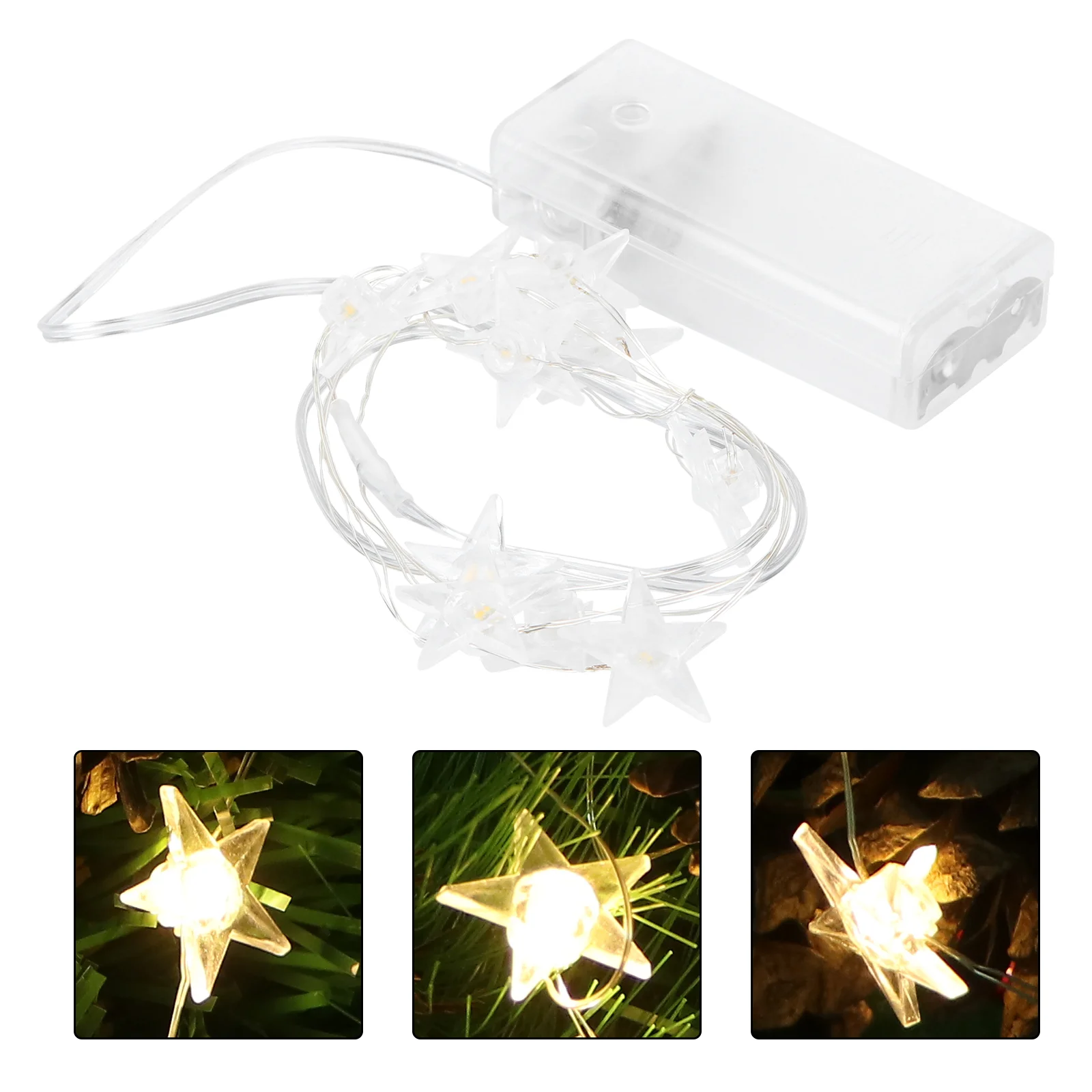 

3pcs Christmas Star Shape Design LED Decorative String Lights Christmas Decor