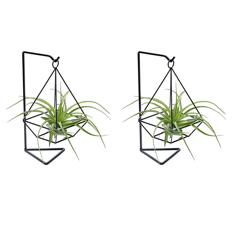 

2Pc Air Plant Holder, Air Plant Terrarium, Air Plant Stand, Modern Style Air Plant Table Holder Four Side Bracket
