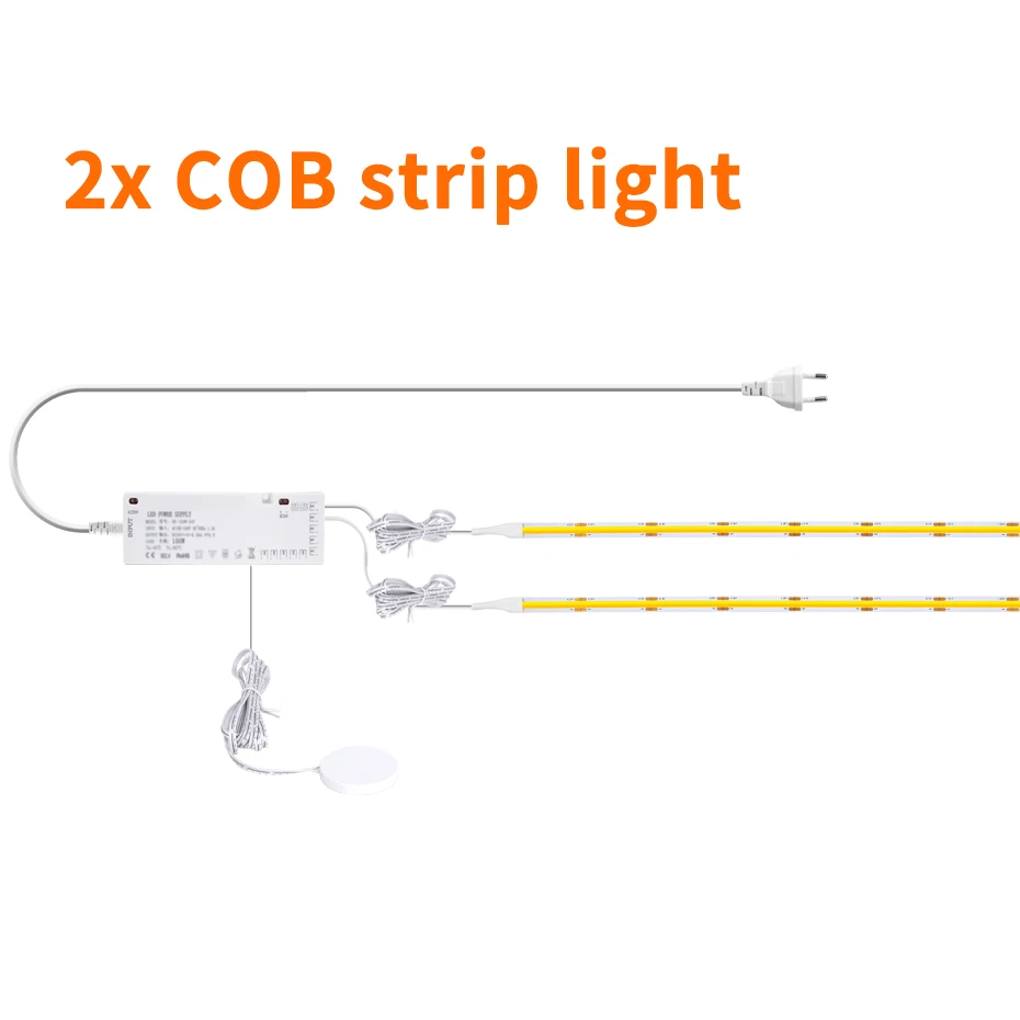 

YEMEKE COB светодиодная лента 1-5 м тёплый белый 24В