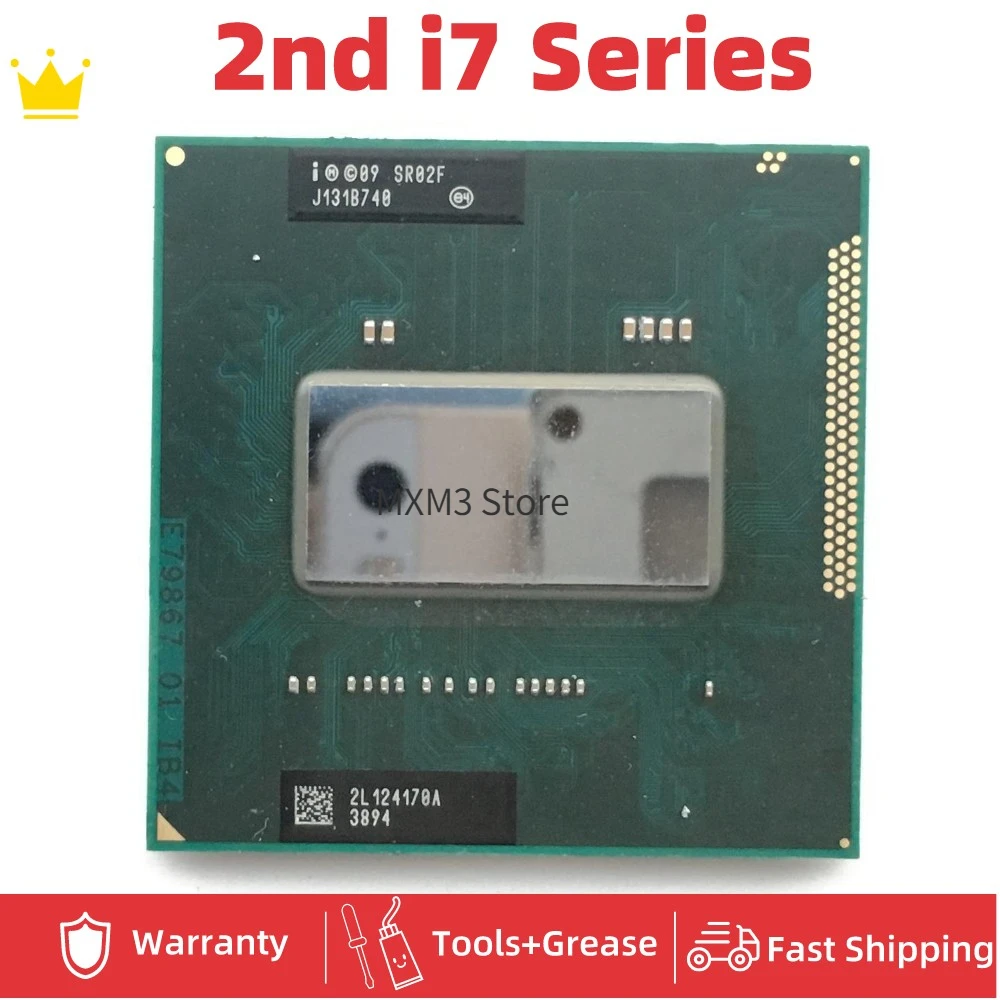 Процессор для ноутбука Core i7 2620M 2640M 2630QM 2670QM 2720QM 2760QM 2820QM 2860QM 2920XM 2960XM разъем G2 PGA988B HM65