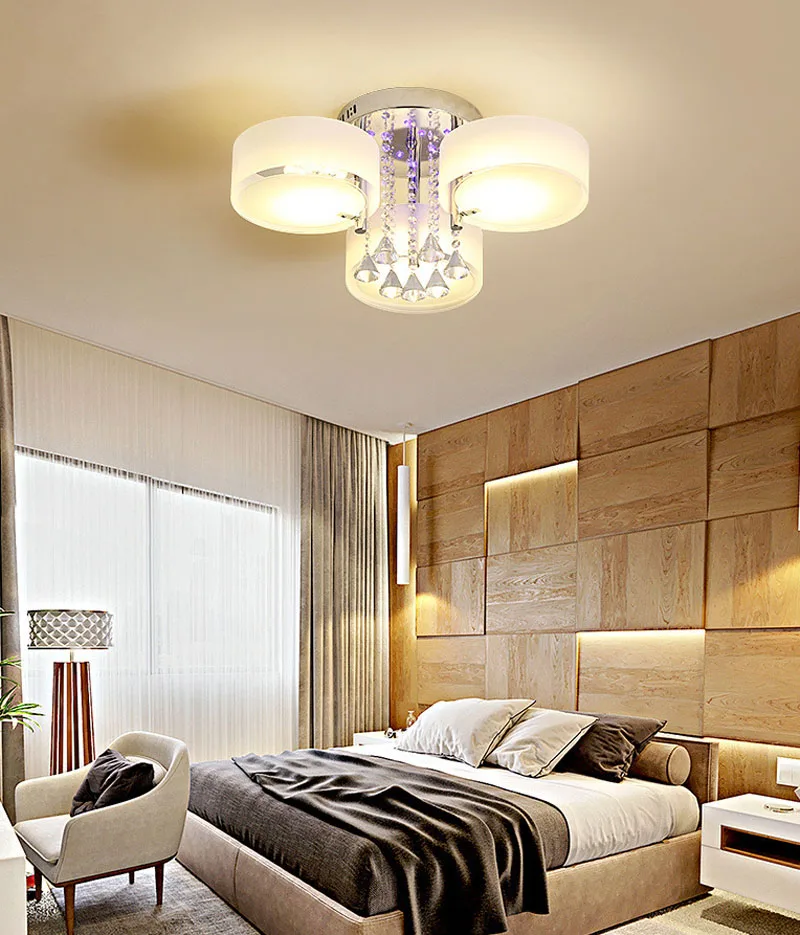 Хрустальная Потолочная люстра с несколькими насадками современная лампа для