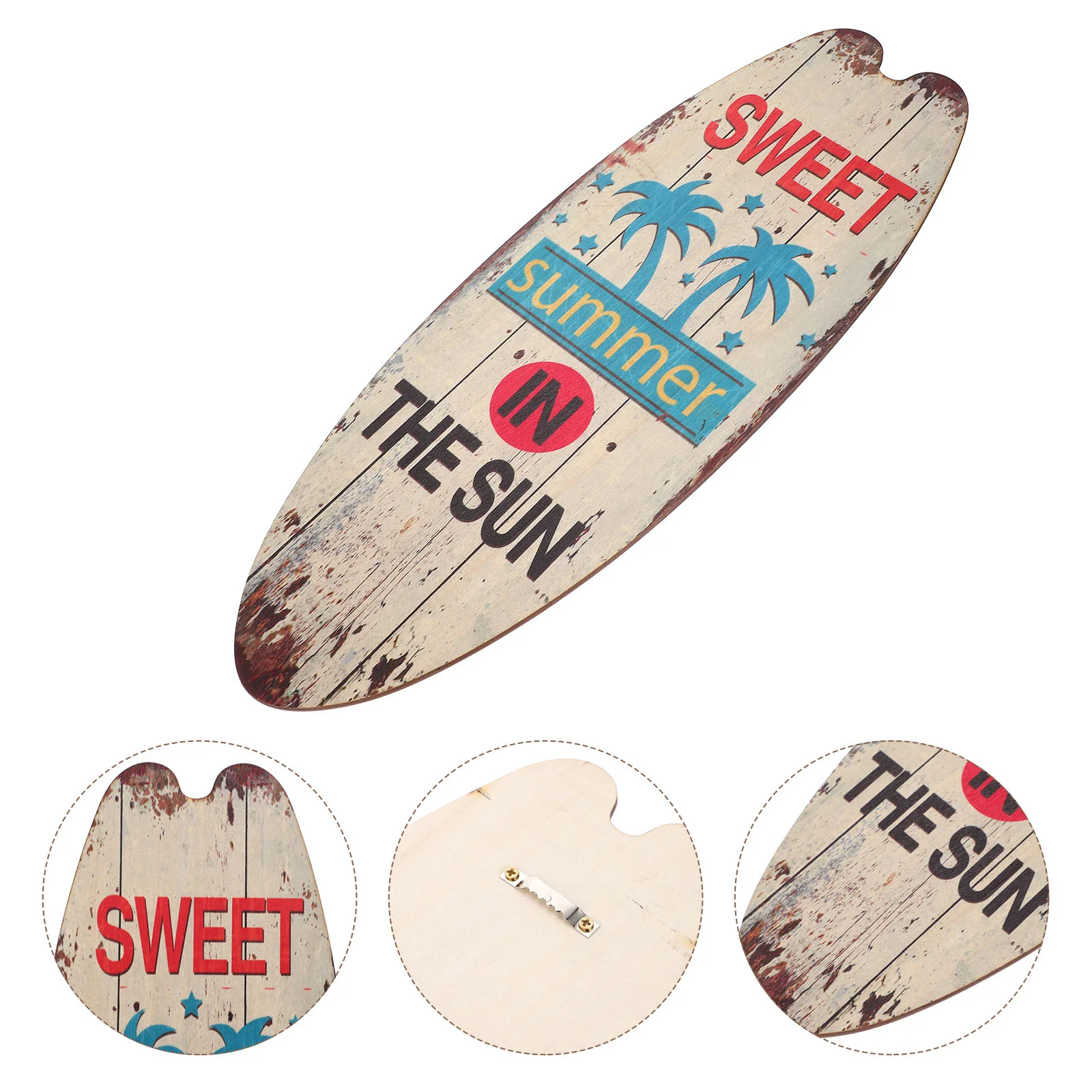 

Retro Surfboard Home Ornament Small Decor Decorative Wall Wooden Hanging Sculptures Party Summer Decoration Listing Sign
