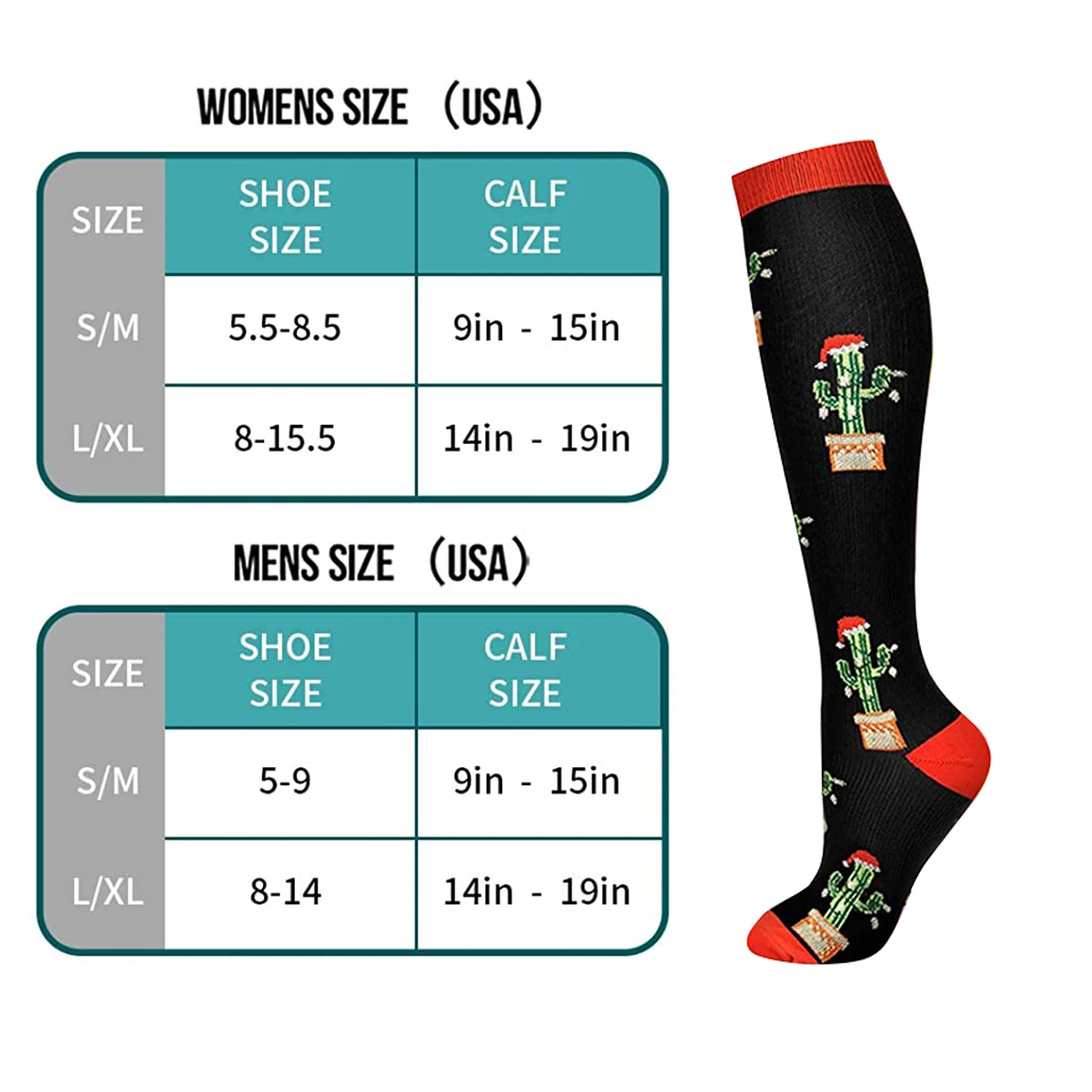7 Pairs 15-20Mmhg Men and Women Compression Socks Long Tube Cotton Sports Socks Outdoor Sports Basketball Football Sports Socks