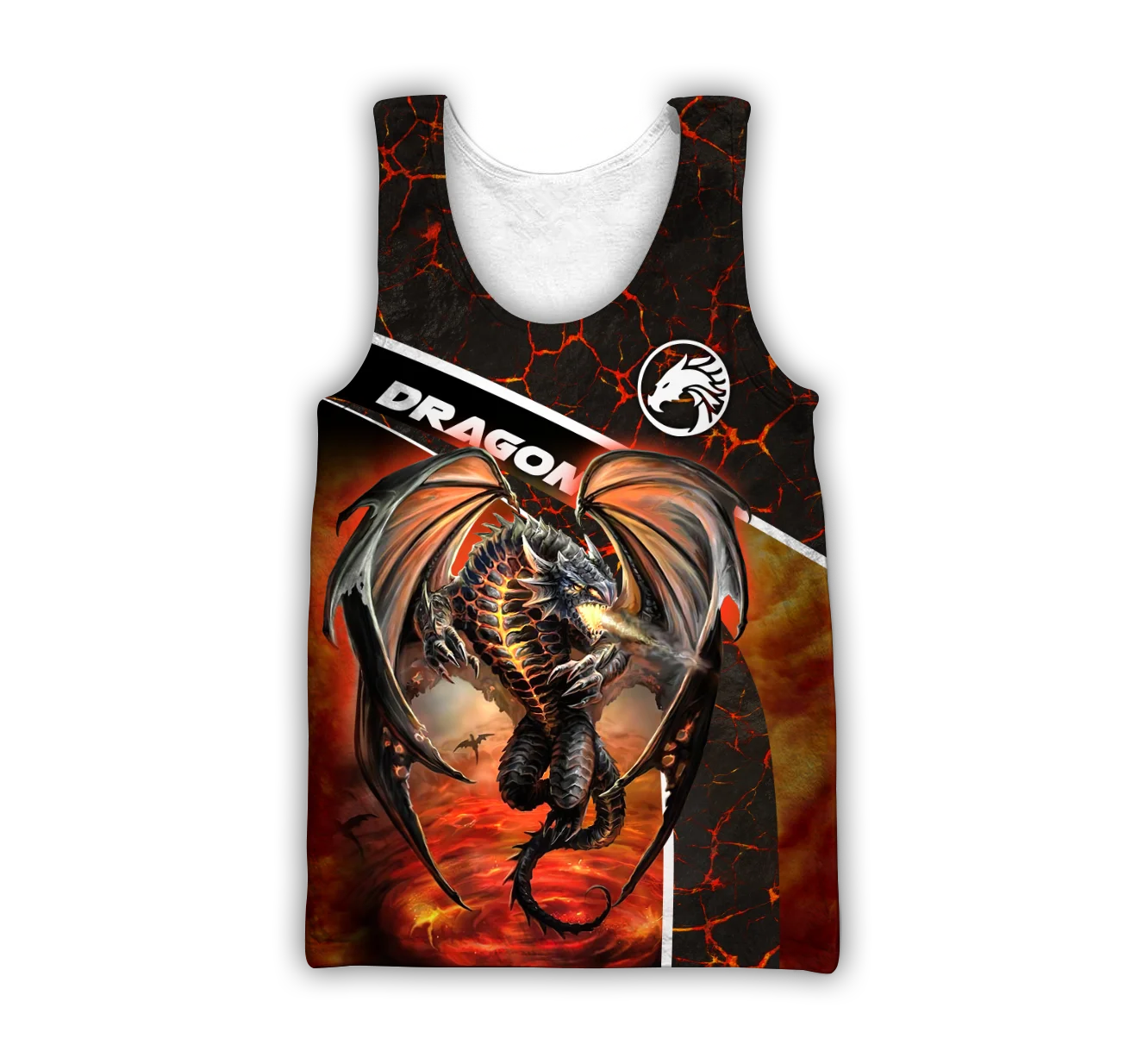 

Mutant skull demon dragon 3D printing pattern men's vest street horror style leads fashion oversized xxs-6XL