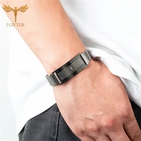 christian cross bracelets with bible letter words stainless steel magnetic cuff belt bracelet for men religion faith jewelry