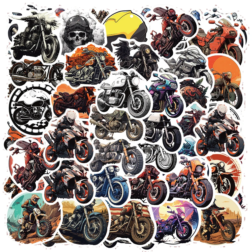 

10/50Pcs мультфильм классный мотоцикл разнообразные стикеры пакет для детей скрапбукинг путешествия багажа автомобилей ноутбука украшения граффити отличительные знаки