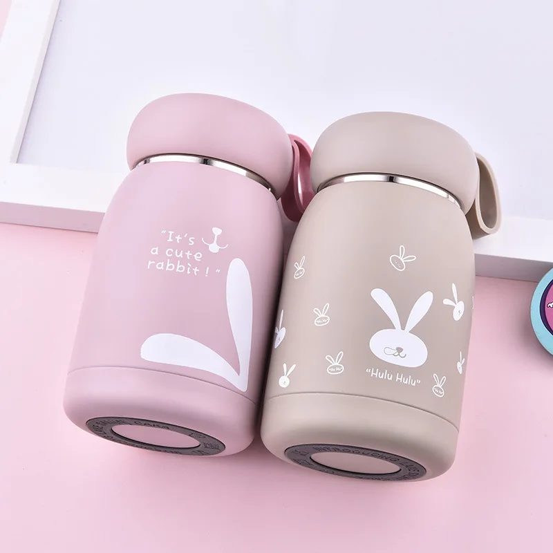 320ml children's thermos cup stainless steel coffee cup child student with handle tumbler thermos office girl big belly cup