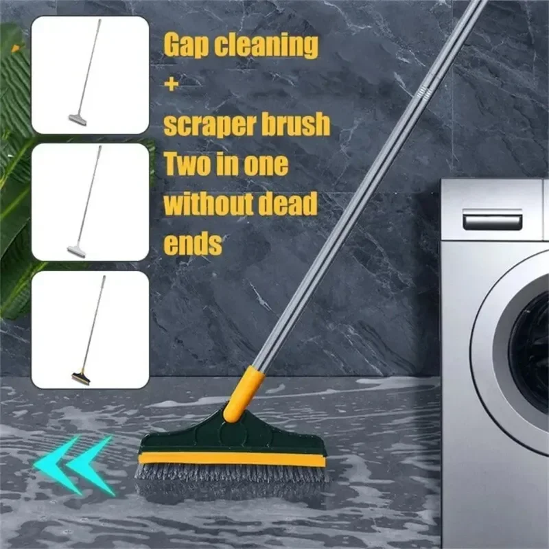 

Floor Cleaning Brush Long Handle Scrubber Scraper Brush Adjustable Detachable Stiff Bristles Gap Brush Household Cleaning Tools
