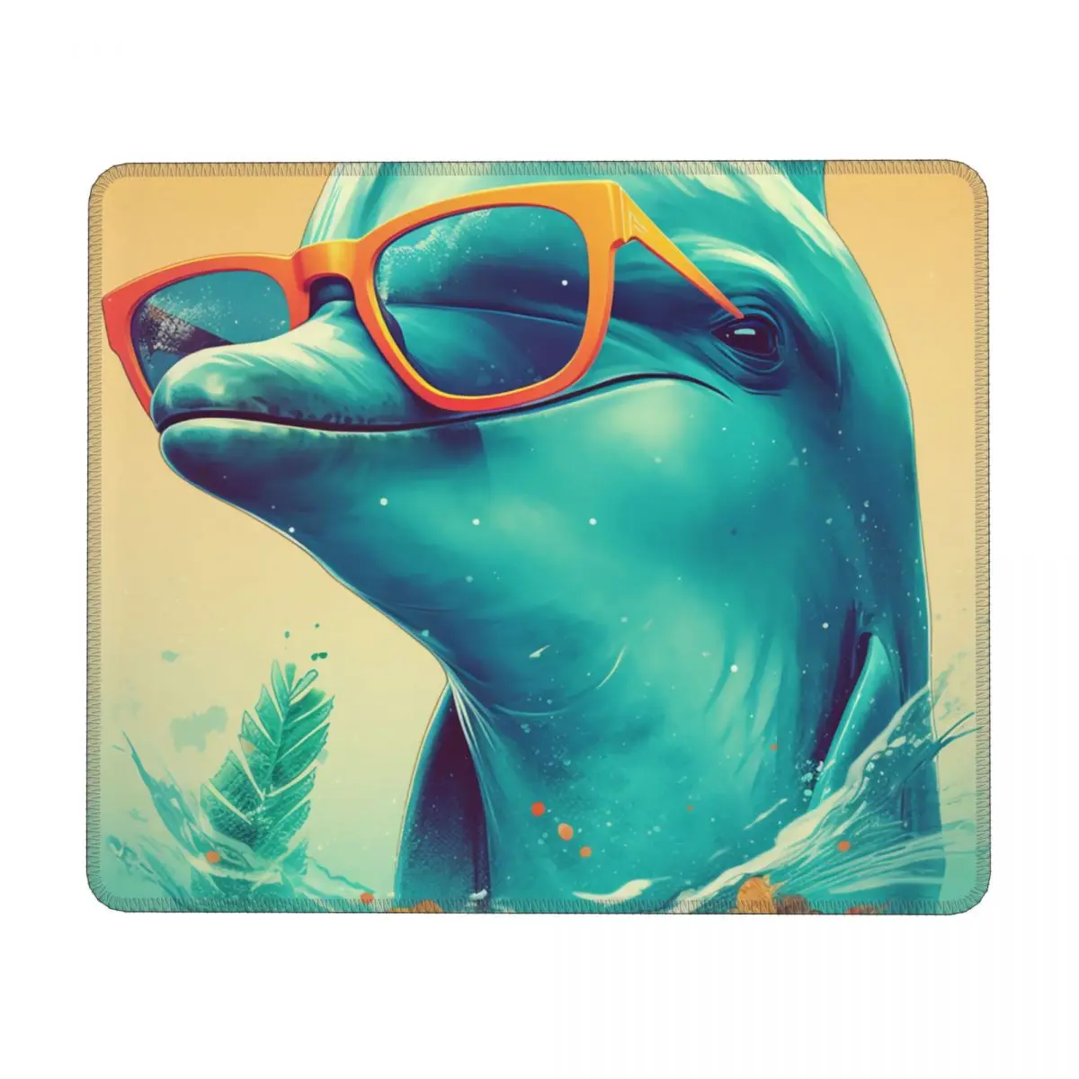 

Dolphin Print Mouse Pad Graphic Illustration Sunny Beach Sunglasses Table Rubber Mousepad Anti Fatigue Original Mouse Pads