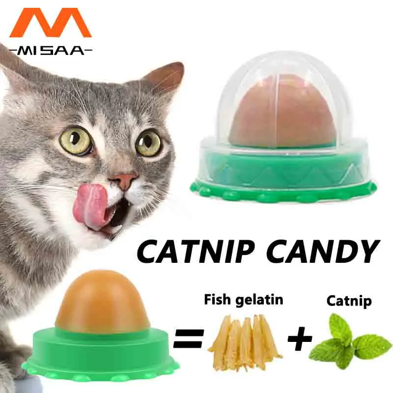 

Cat Catnip Ball Toys For Cat Nutrition Cat Lollipop Cat Mint On The Wall Cat Energy Ball Lick Candy Snacks Pet Cat Accessories