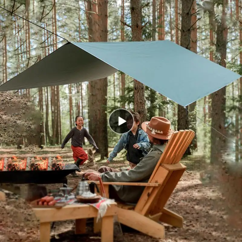 

Versatile Garden Canopy Lightweight Silver Coating Sun Shelter Polyester Camping Supplies Awning Blocking Ultraviolet Tent Shade