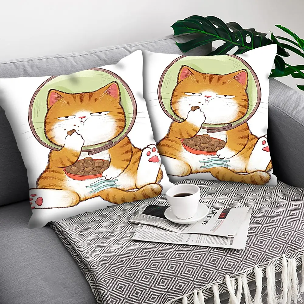 

Funny Cute Cat Cushion Cover Cartoon pets Pillows Cases for Sofa Home Decoration Pillowcase Polyester Throw Pillow Case