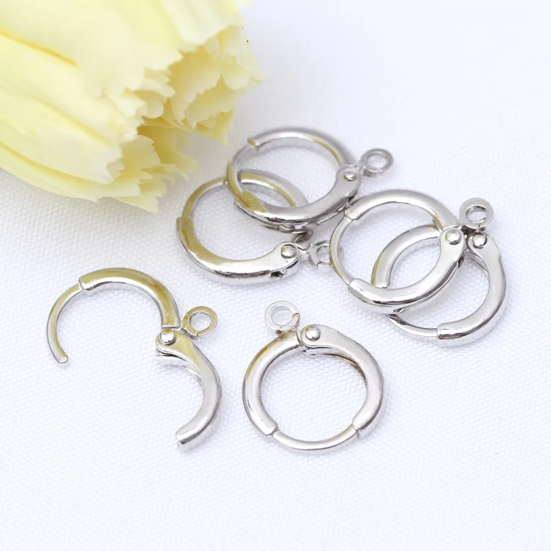 10pcs 14K/18K Gold Plated Round Earring Clasps Hooks with Open Jump Ring For DIY Jewelry Earrings Making Supplies Accessories