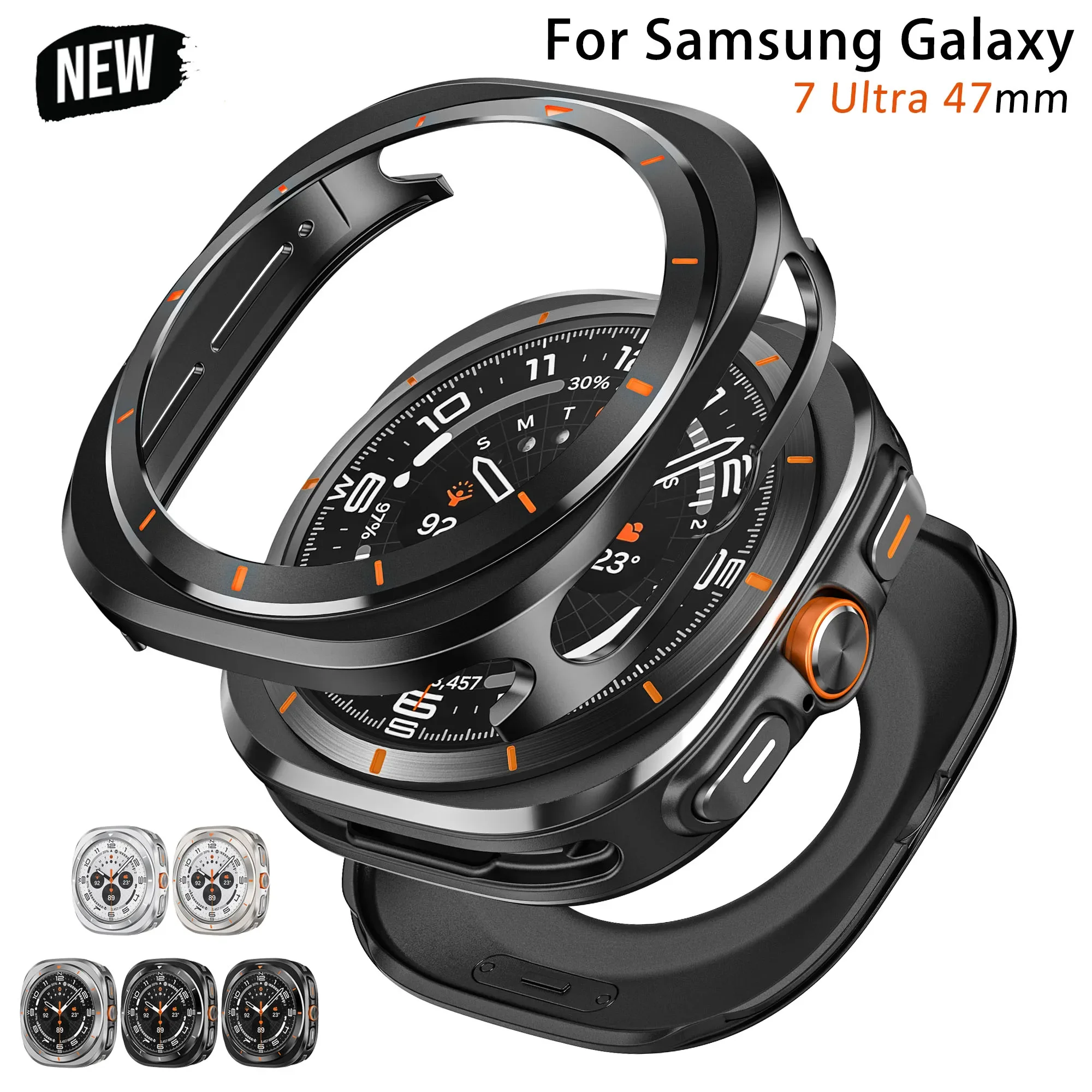 Защитный чехол для Samsung Galaxy Watch 7 Ultra 47 мм NOScreen Film Жесткий металлический из