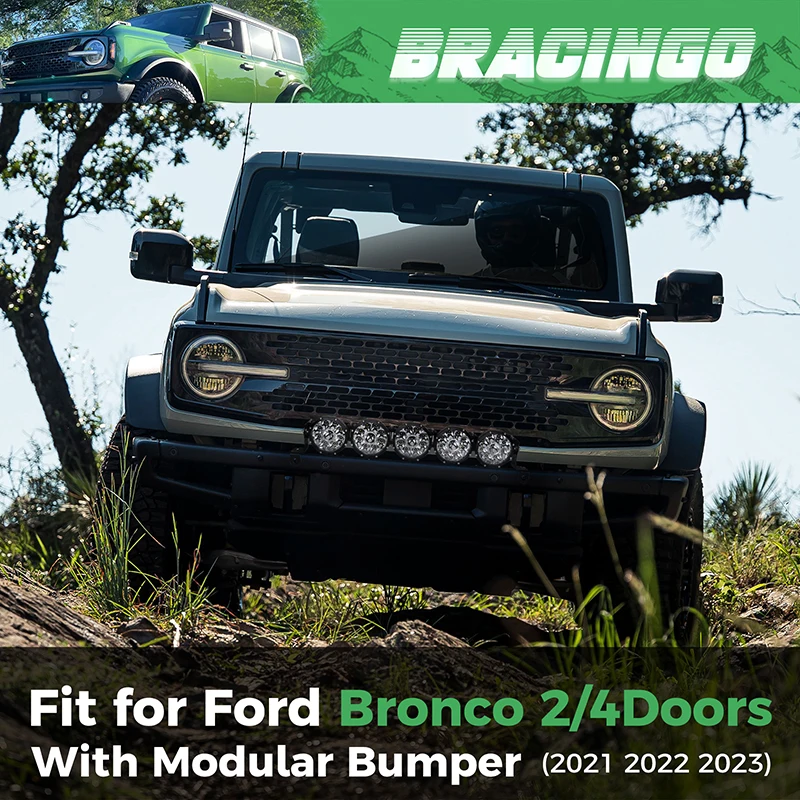 

Rhyming разрядка, лампа дневного света, комбинированный луч, лампа головного света, 5 шт. для бронко 2/4, двери 2021-2023, железный бампер