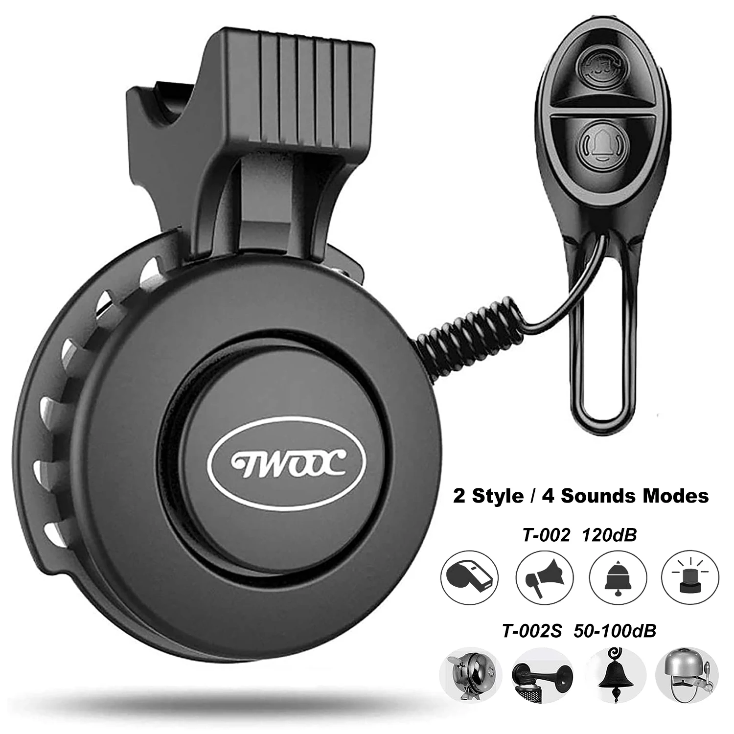 

Bike Bell Charging Speaker USB Recharged Mini Electric Bike Horn 4 Modes Cycling Electric Bicycle Accessories for Scooter, MTB