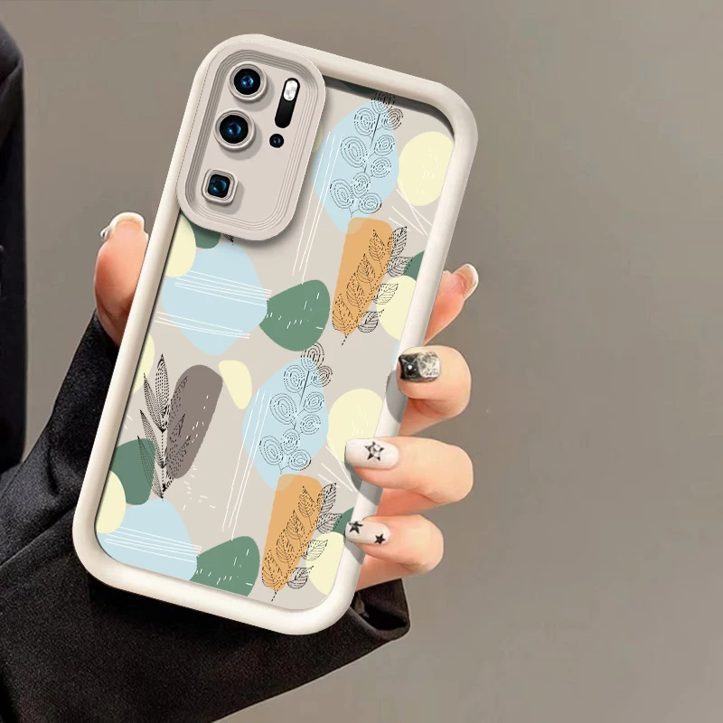 Фото Чехол для телефона Huawei P50 Pro P40 Lite 5G P Smart Pro Y7A Y9S Y9 Prime 2019 P30 P20, роскошный противоударный силиконовый чехол с рисунком №1