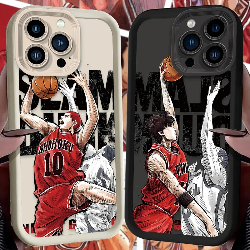 Чехол Anime Slam Dunk для iPhone 16 15 14 13 12 11 Pro Max X XS S XR SE 2020 7 8 Plus iphone16 Противоударный