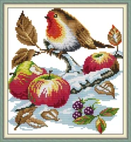 bird in the snow embroidery stamped cross stitch patterns kits printed canvas 11ct 14ct needlework cross stitch