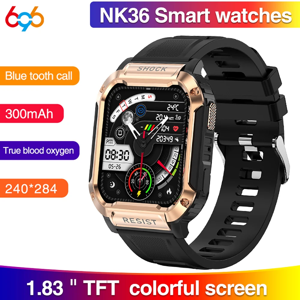 

New Blue Tooth Call Smart Watch Waterproof Men Outdoor Sports Heartrate Blood Oxygen Monitor Smartwatch Voice Assistant Weather