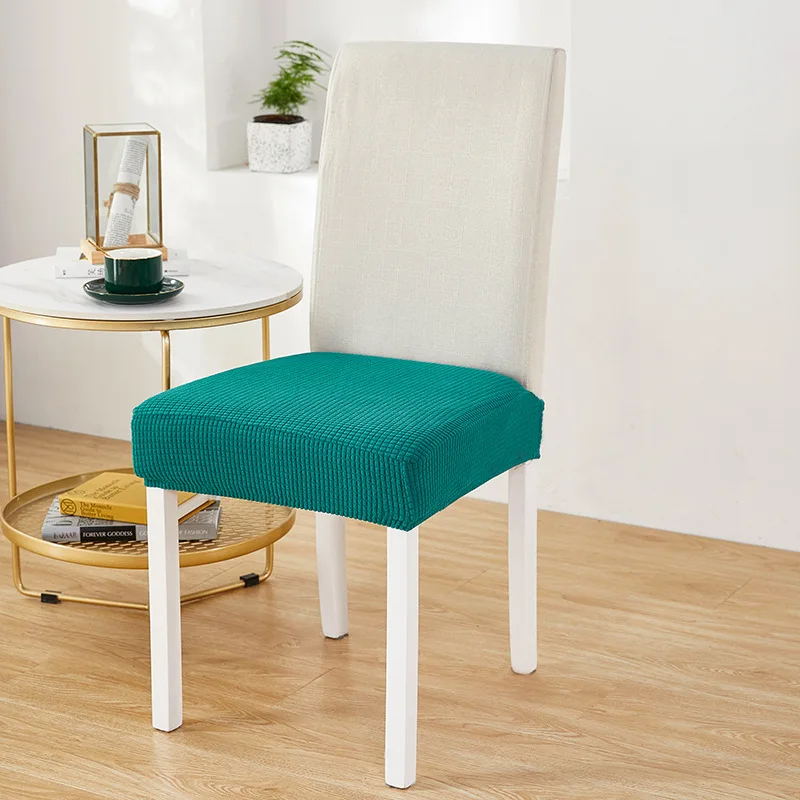 

New Solid Color Corn Velvet Stool Seat Cover Elastic Hotel Restaurant Living Room Seat Stool Cover