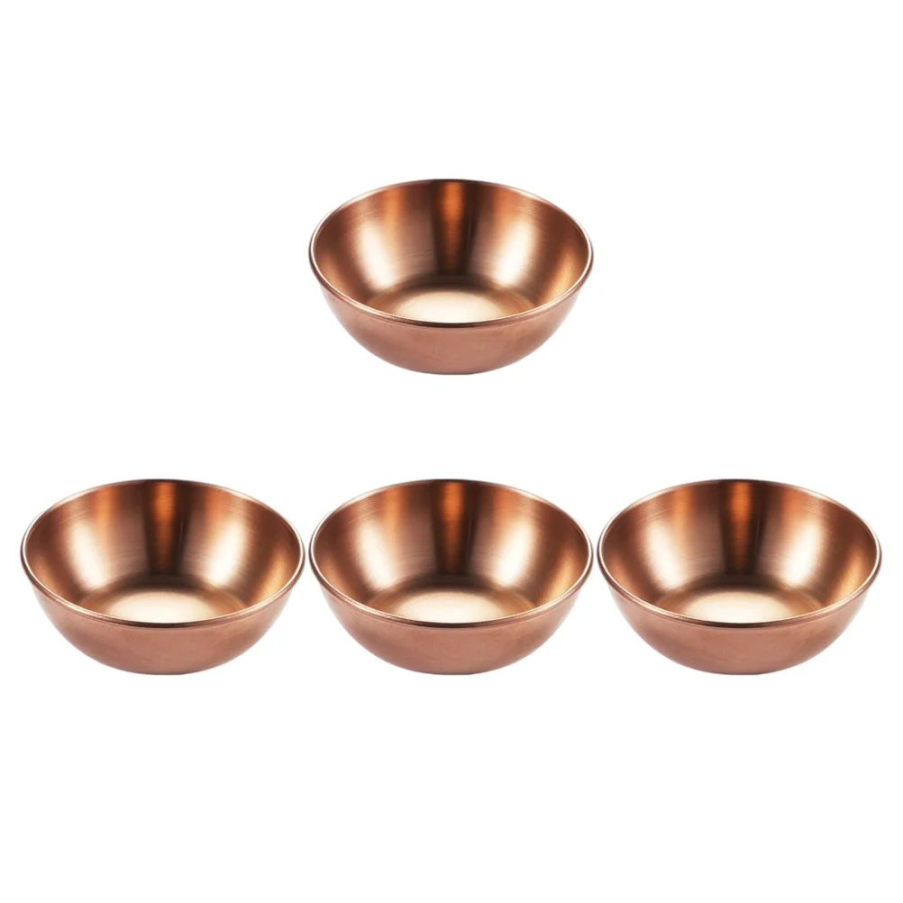 

4 шт. тарелки из нержавеющей стали для сосов, сервировочные тарелки для приправ, тарелки для приправ