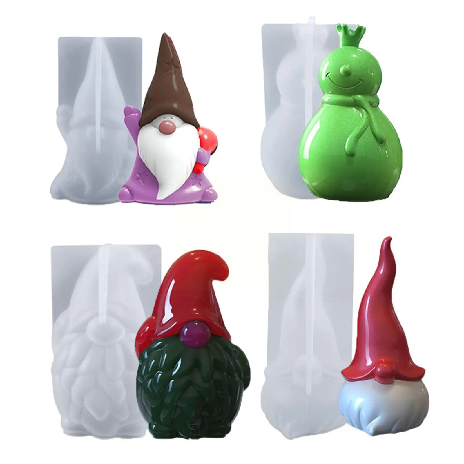 

Silicone Christmas Santa Candle Mold Ornament Mould Decoration Tree Candle Tool Making Christmas O7u8