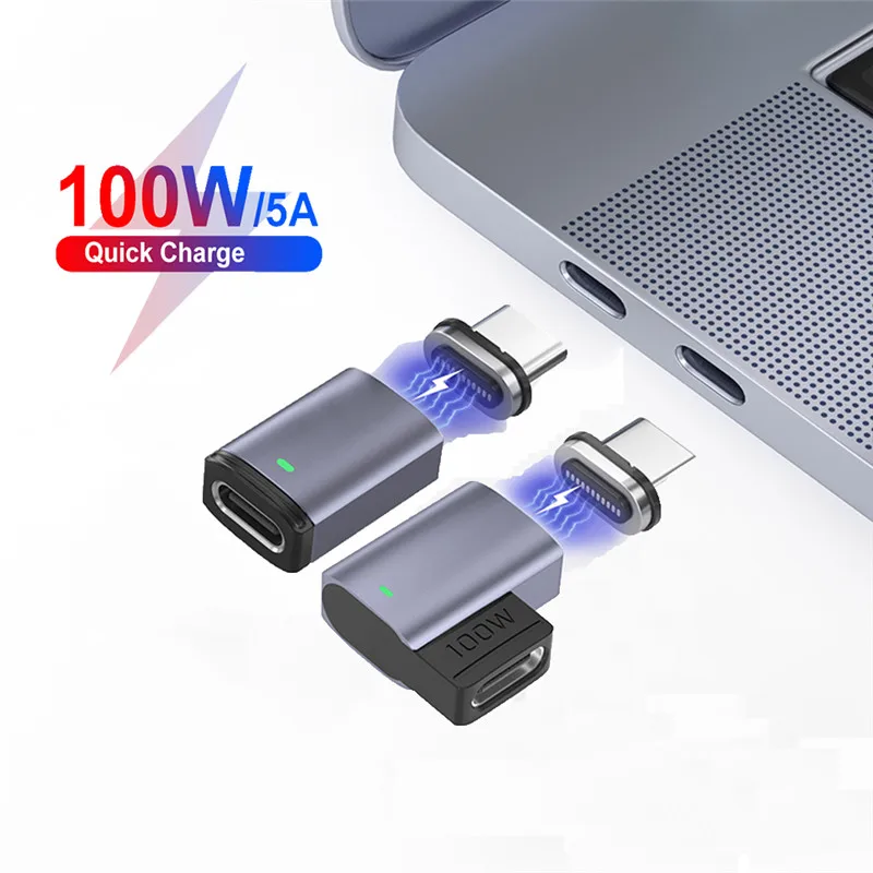 

USB C To Type C Magnetic Adapter PD 100W 5A Fast Charging USB Type-C USB-C Data Charger Magnet Converter Cable for Phone Tablet