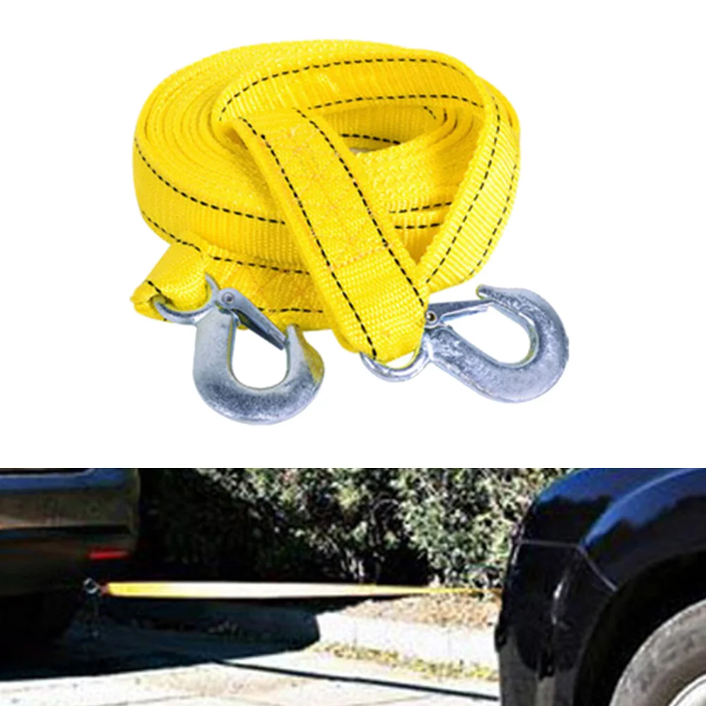 

1pc Trailer Rope Durable Nylon Outdoor Practical Emergency Winch Cable with Hooks for Car