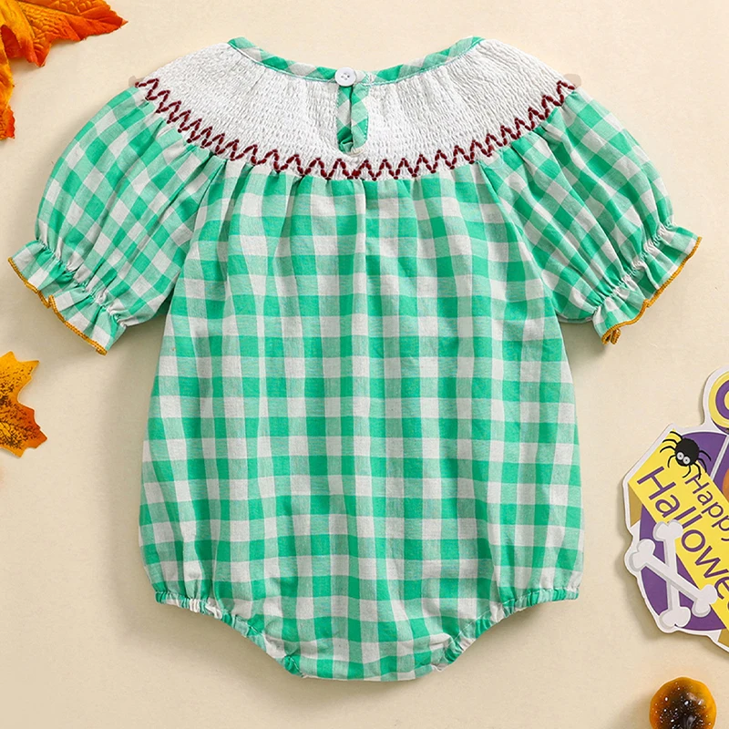Blotona комбинезон на Хэллоуин для маленьких девочек клетчатый с короткими рукавами