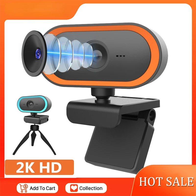 

Webcam 2K HD Video Mini Web Camera 1080P With Microphone USB Web Cam for PC Computer Laptop YouTube Live Streaming WebCamera