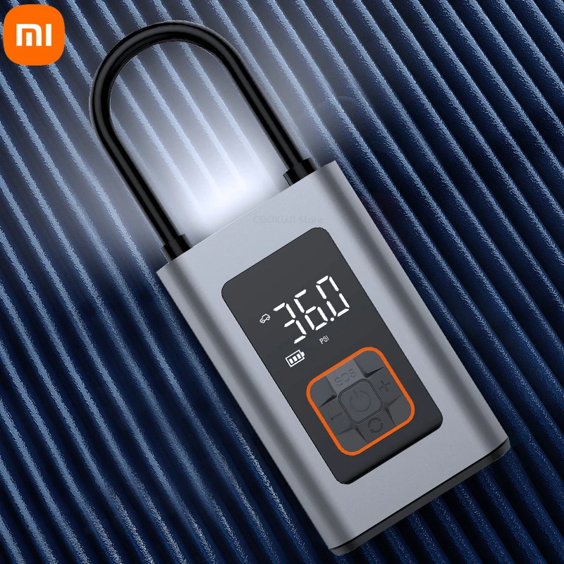 

Xiaomi Electric Inflator Portable Air Pump Mini LED Smart Digital Pressure Sensor for Bike Motorcycle Car Tire Soccer Air Pump