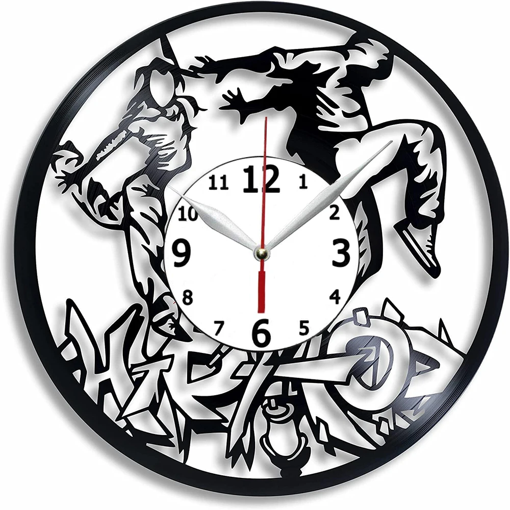 

Настенные часы в стиле хип-хоп с виниловой пластиной, 12 дюймов